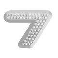 Handson Emblem Bling Chrome Number 7 HA2639945